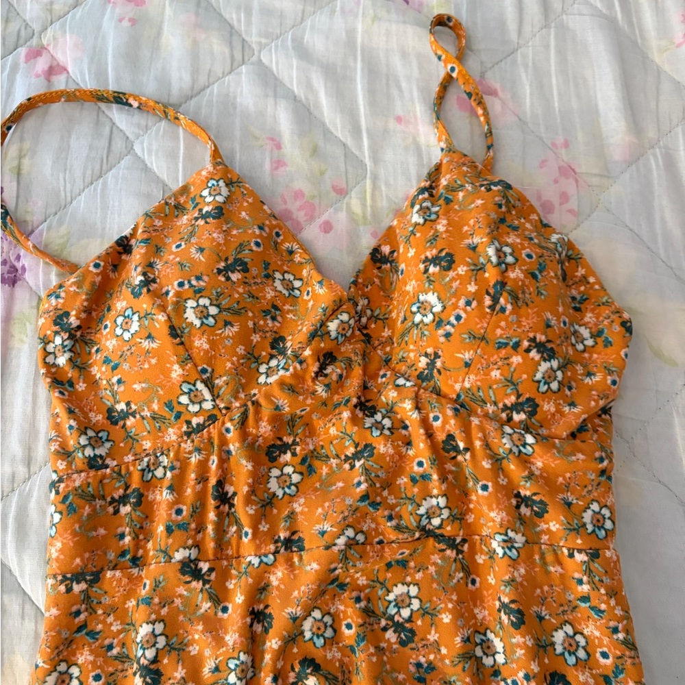Floral Orange Sundress